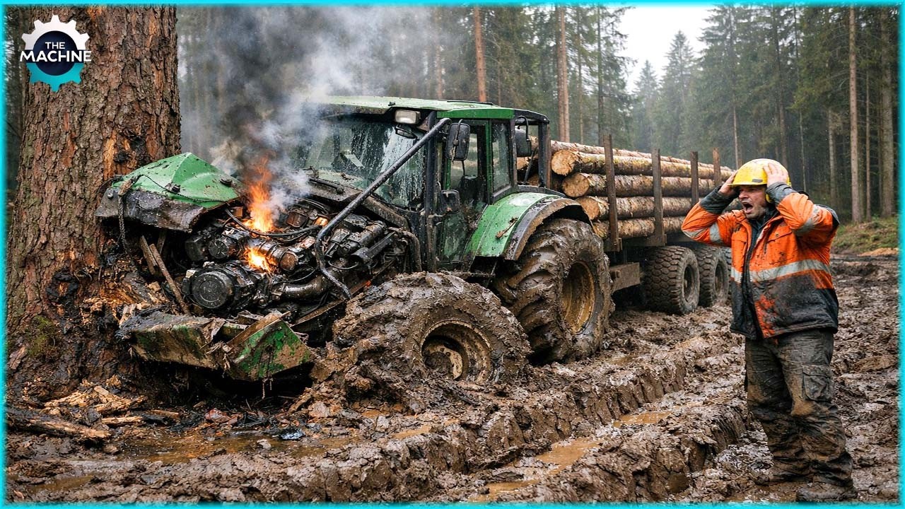 Dangerous Transport Agricultural Machinery & Heavy Tractor Malfunction | Heavy Machinery