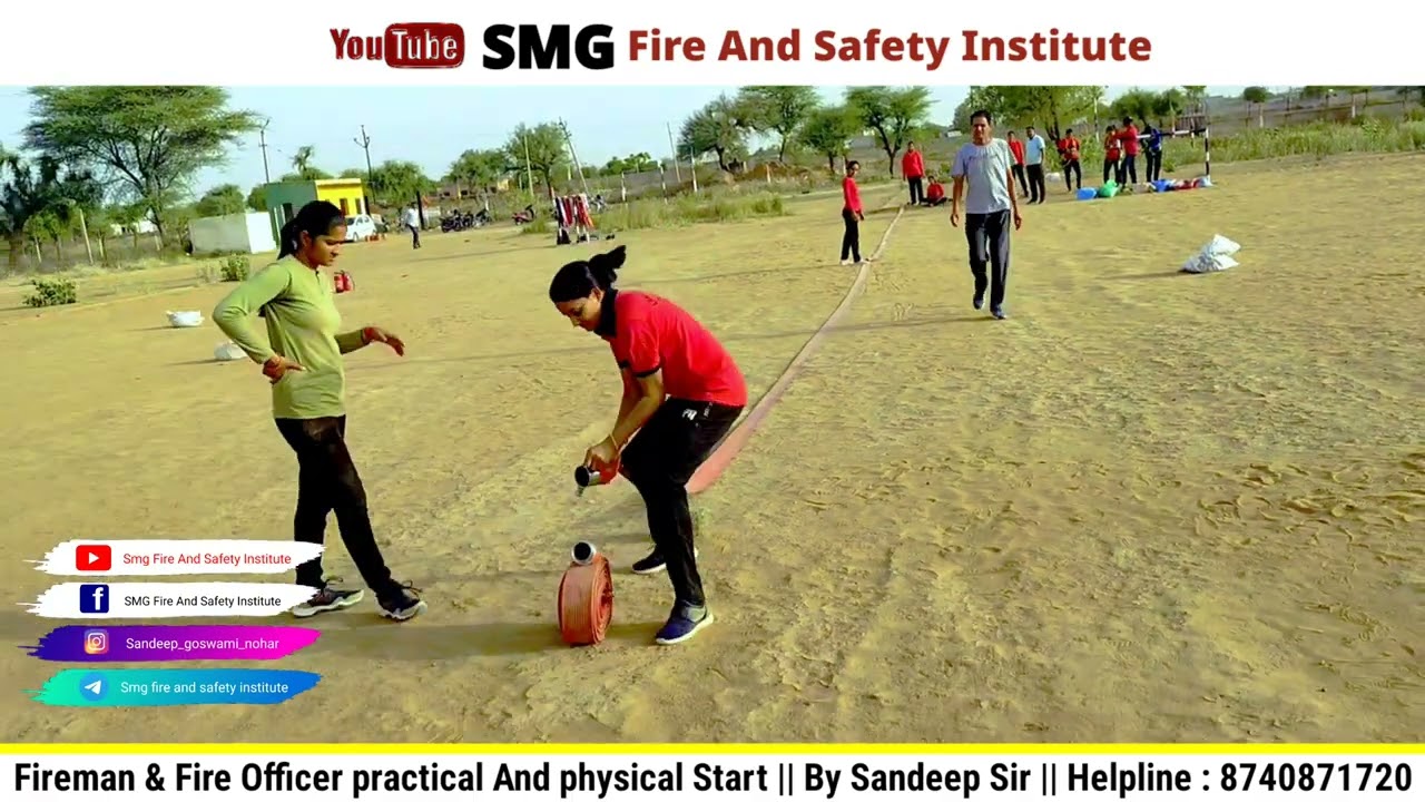 #Hose #Connecting #Drill || girls firefighters training || @SMGFIREANDSAFETYINSTITUTE