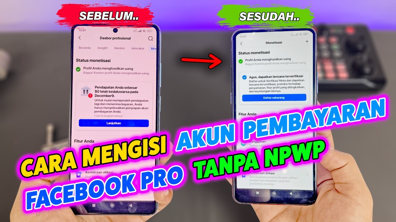 Cara Mengisi Akun Pembayaran Facebook Profesional Tanpa NPWP