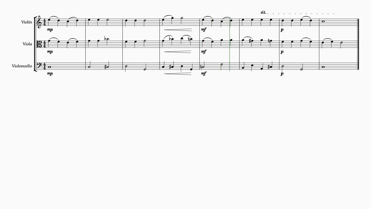 Mary had a little lamb - string trio