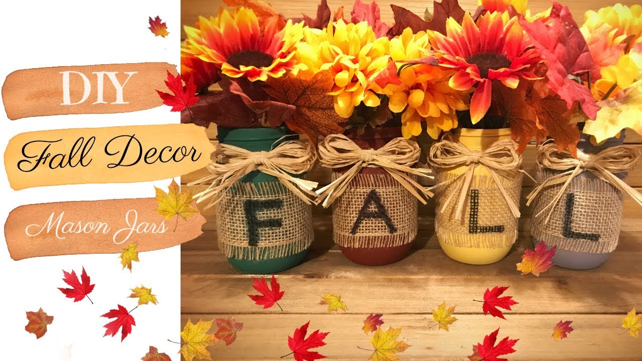 DIY Fall Decor - Pinterest inspired Mason Jars | kzvDIY