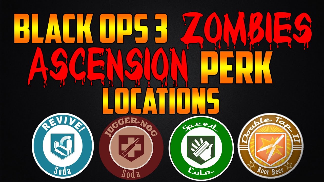 ASCENSION PERK LOCATIONS! (Call of Duty Black Ops 3 Zombies Chronicles)