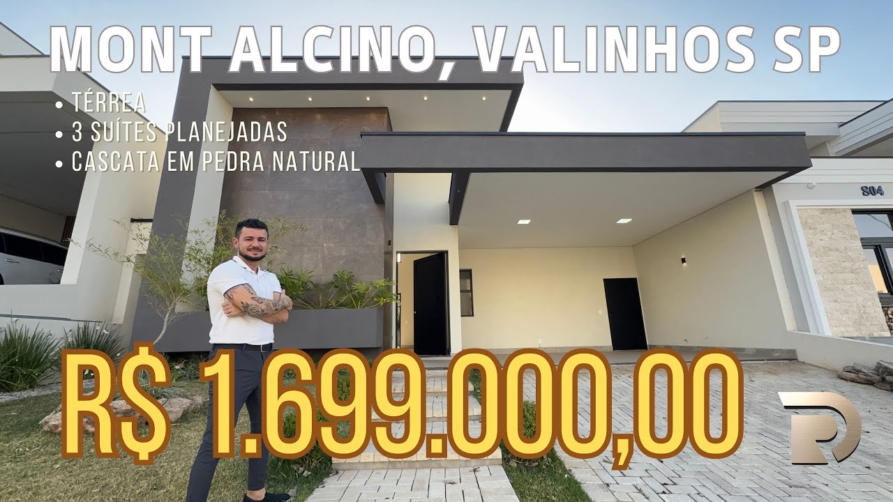 ⚜️CASA T&Eacute;RREA COM 3 SU&Iacute;TES EM VALINHOS, 183M&sup2; DE CONSTRU&Ccedil;&Atilde;O, PAISAGISMO, PRIVACIDADE NO QUINTAL❤️