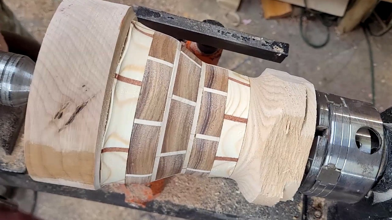 Witness the Madness at My First Attempt at a Segmented Bowl!  #woodturning