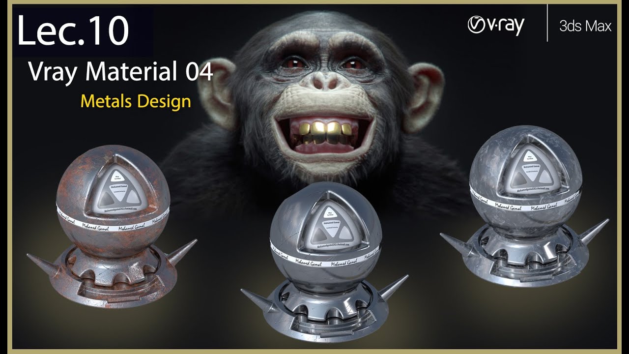 Vray Course Lec 10 Vray Material 04 Metals (Arabic)