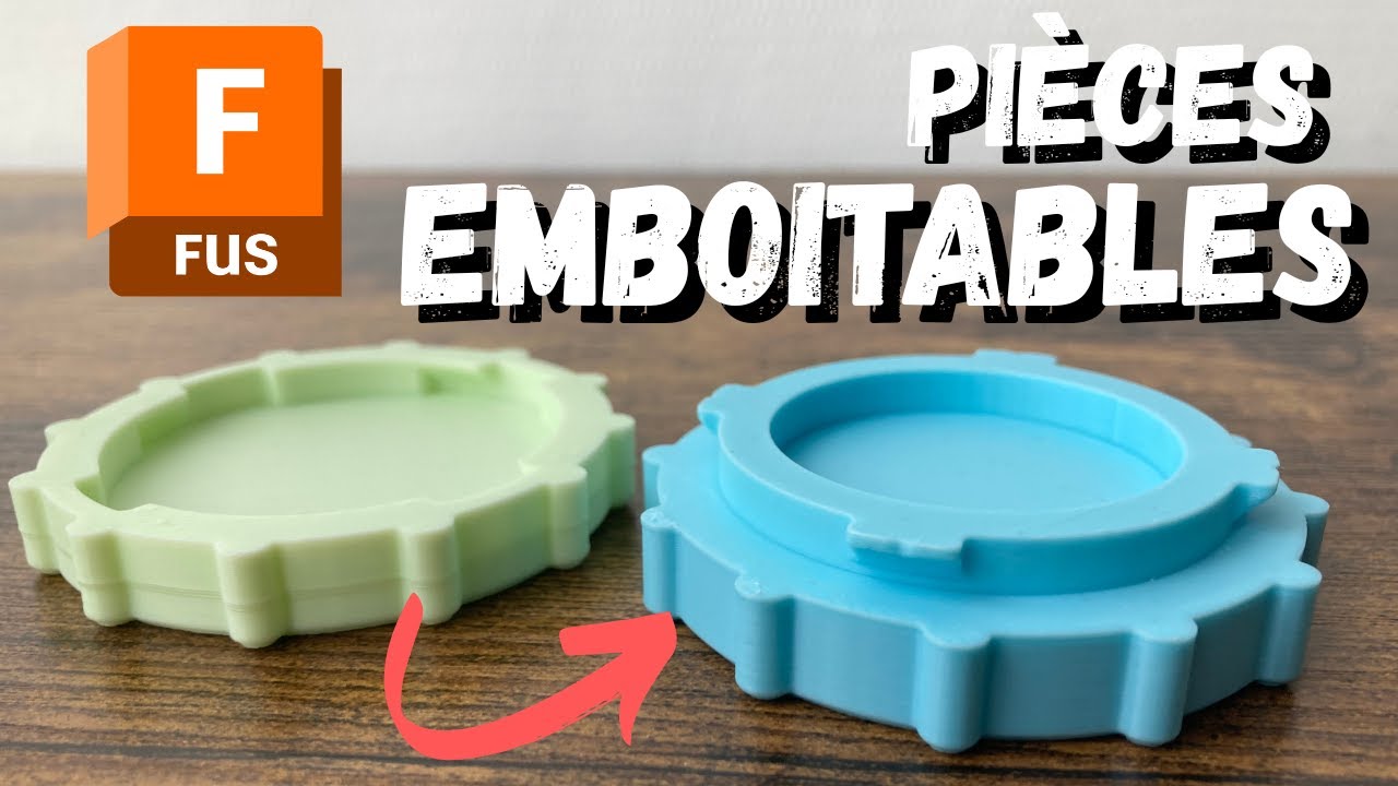Créer des PIÈCES EMBOÎTABLES parfaitement (avec rotation) sur Fusion 360