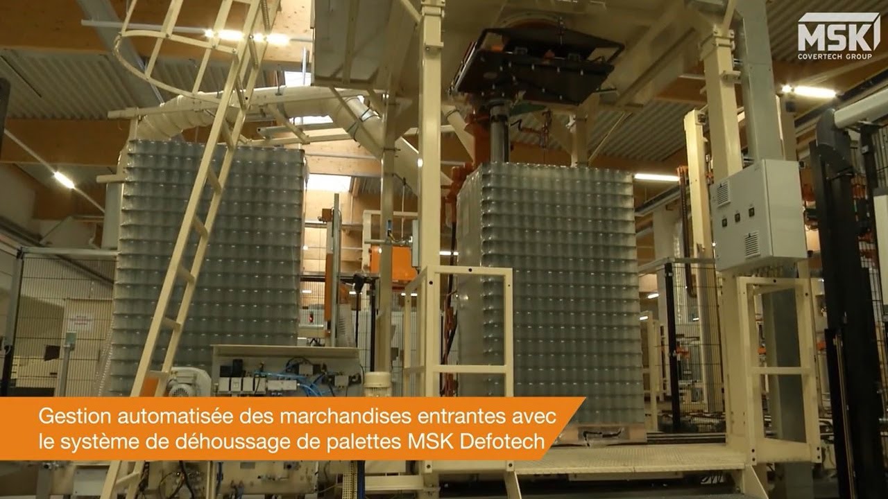 Êtes-vous amenés à déhousser des palettes houssées manuellement ? La MSK Defotech s’en occupe !