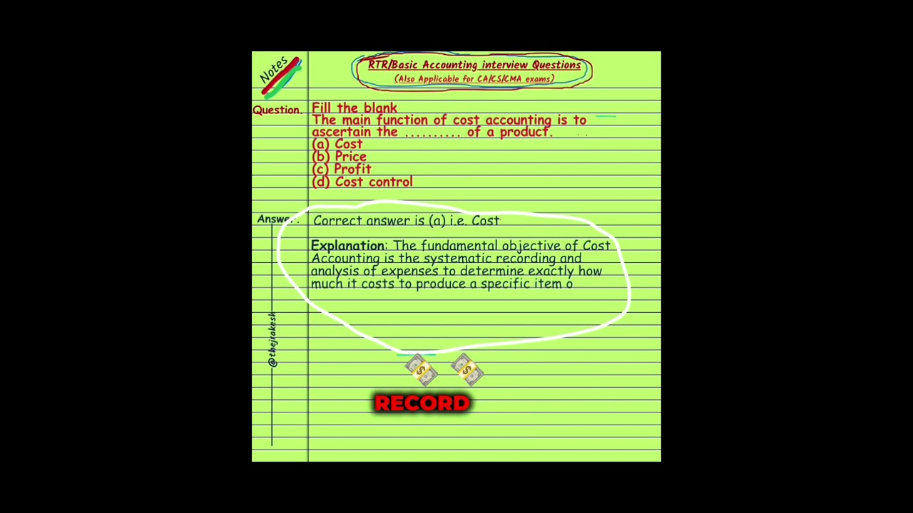 Fundamental objective of cost accounting