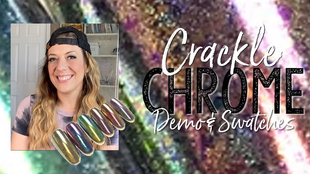 Crackle Chrome Nail Art - Swatch and Demo