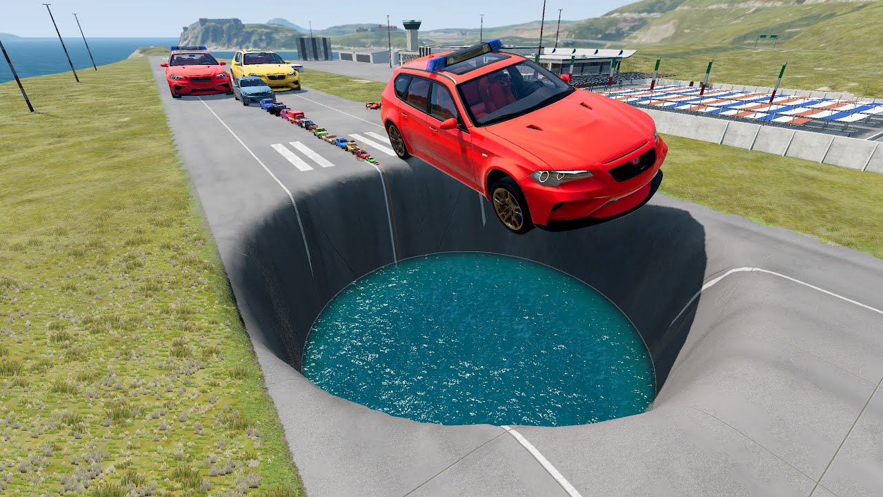 🔴 BIG & SMALL CARS vs GIANT PIT #56 💥🕳️ – BeamNG.drive Chaos | Impala BeamNG