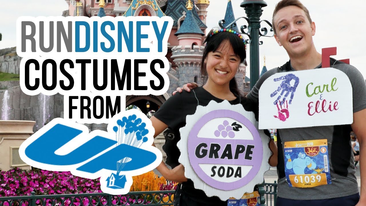 RunDisney Grape Soda & mailbox costumes (Pixar's Up)