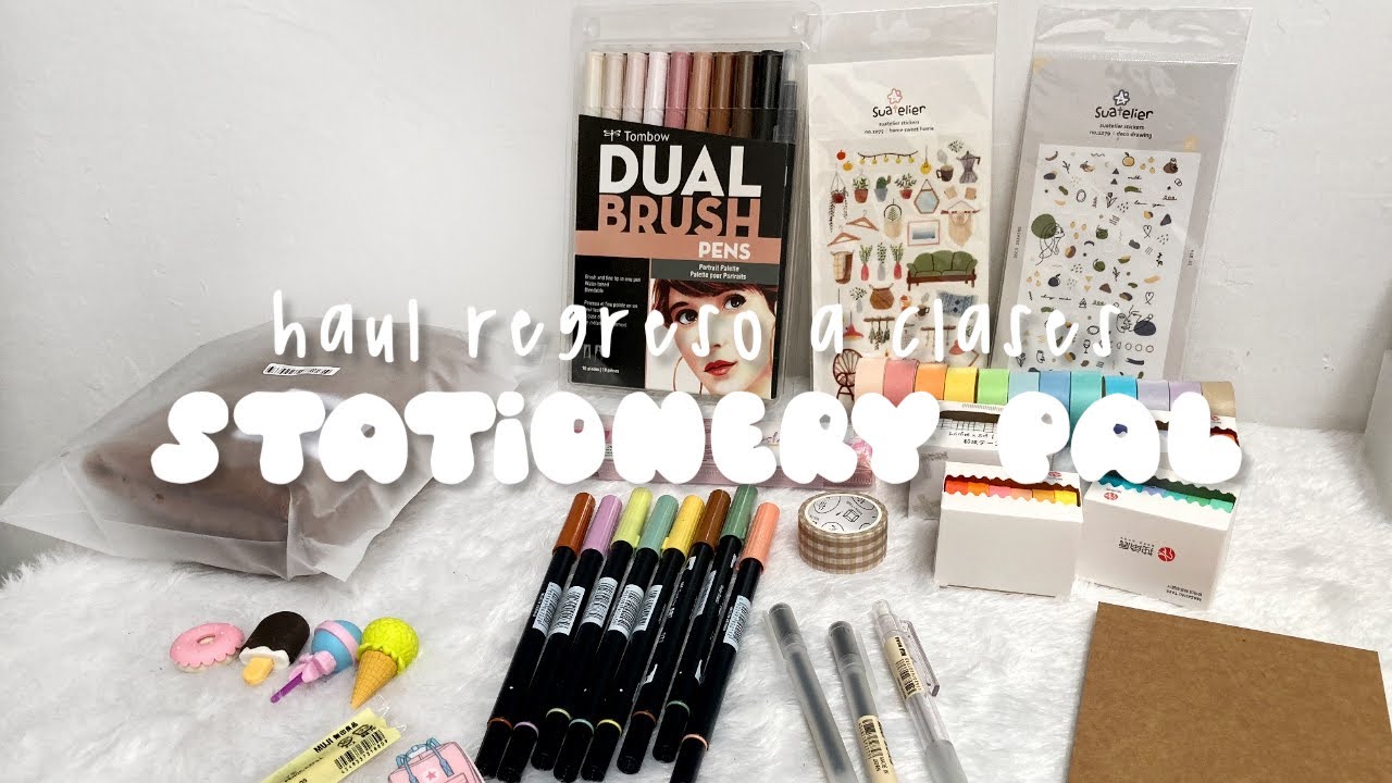 HAUL: Stationery pal ☆ tombow, muji, washi tapes y más 🤍 thelma study ✨