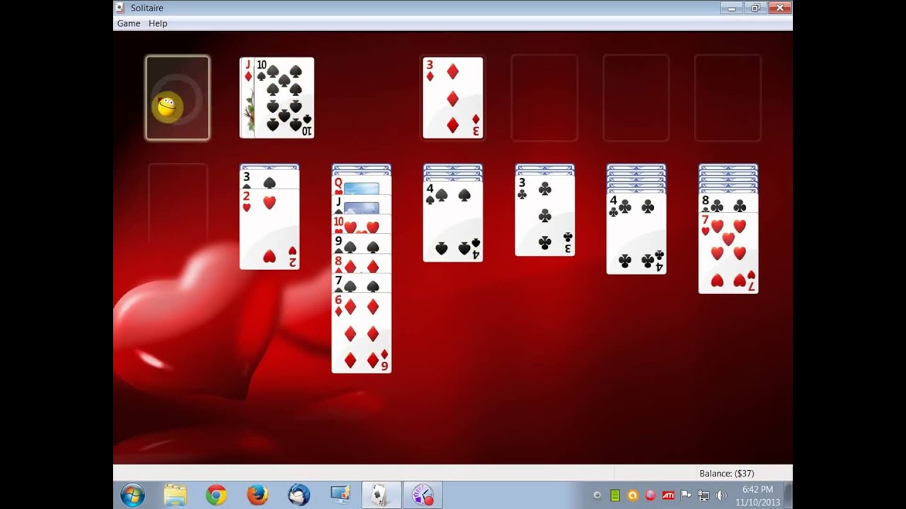 Windows Pc Game: solitaire , on windows 7 64 bit.