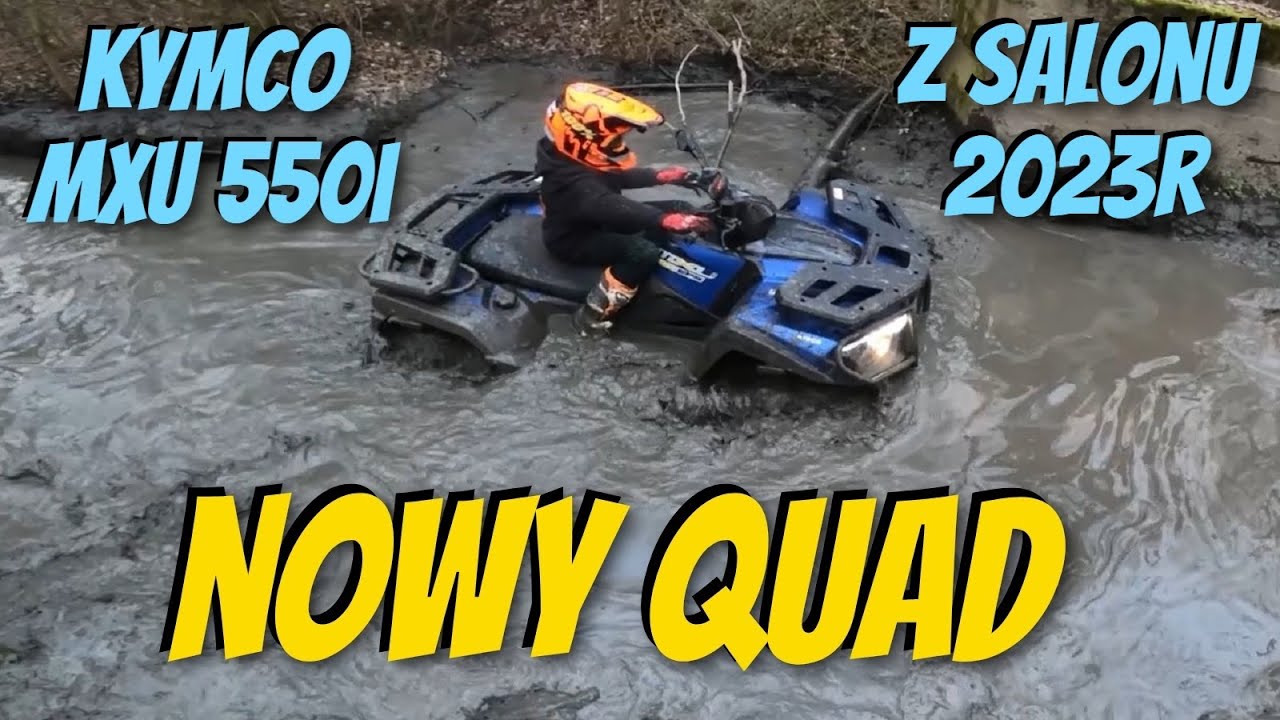 NOWY QUAD Z SALONU - Kymco MXU 550 2023r / V max / Wyścig z CF / Topienie i wyciągarki w akcji TEREN