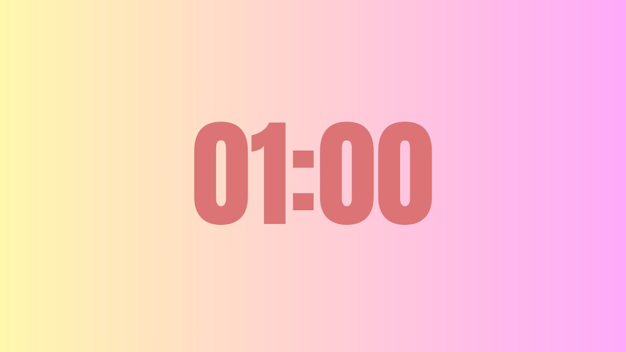 1 Minute Timer with Upbeat Music | Countdown Video | Workout Timer