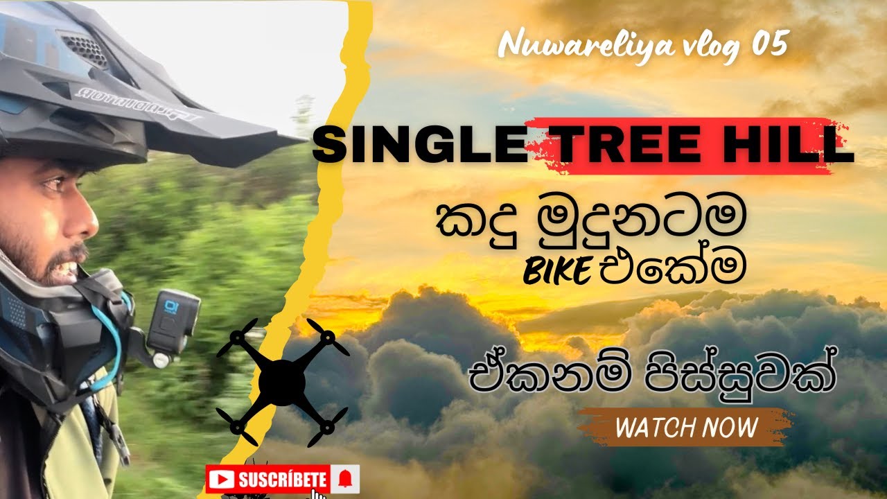 ලංකාවේ 7 වෙනියට උසම කන්ද මුදුනටම Bike එකේ / Single tree hill / Nuwareliya Travel vlogs