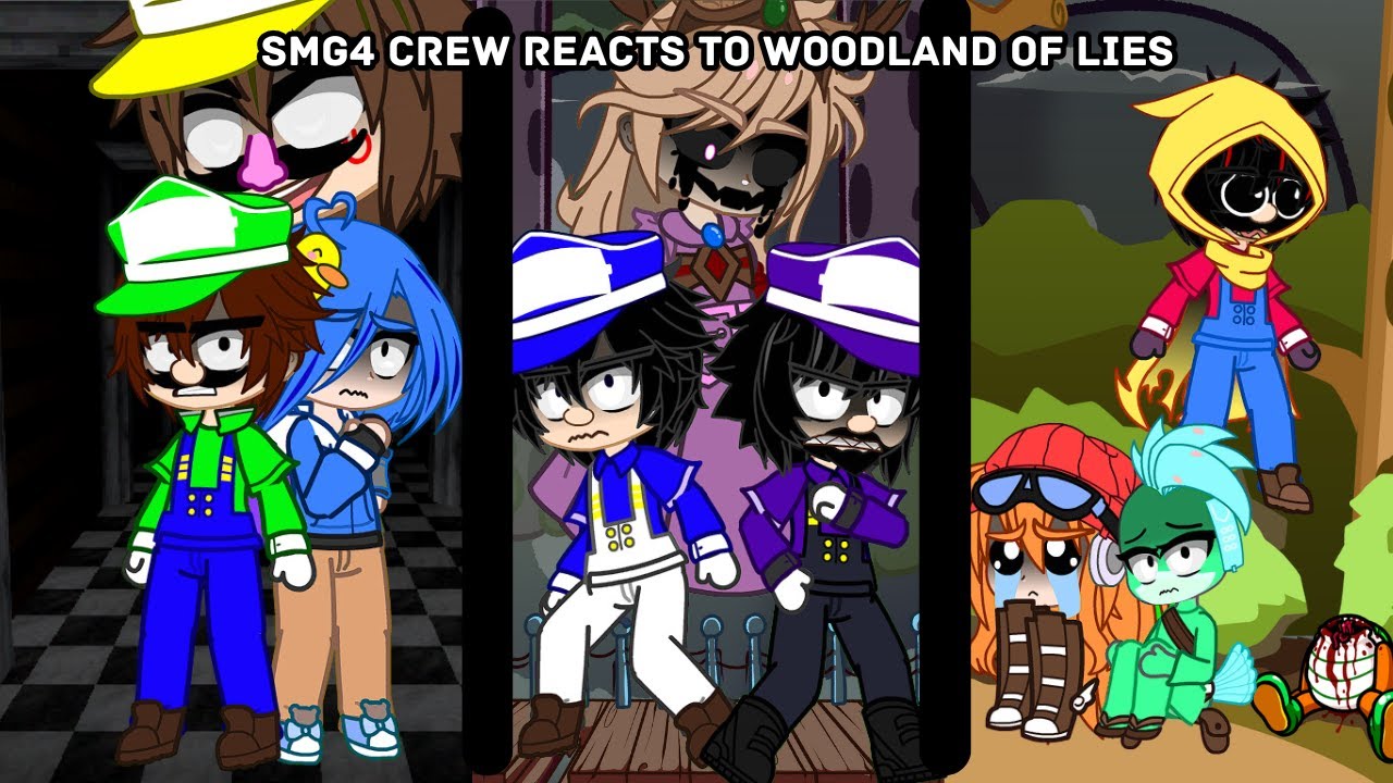 Smg4 Crew reacts to the Woodland of lies[besides 1](Mario madness v2, Epilepsy Warning)