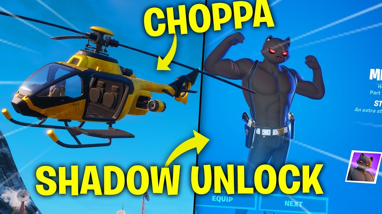 LÅSER UPP SHADOW-MEOWSCLES I FORTNITE & FLYGER GULDIG HELI! *SHADOW UNLOCK*
