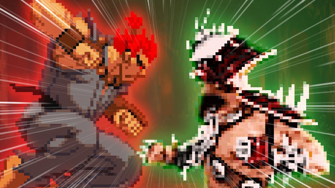 Shao Kahn VS Akuma: The Clash of Legends [Sprite Animation Fight]