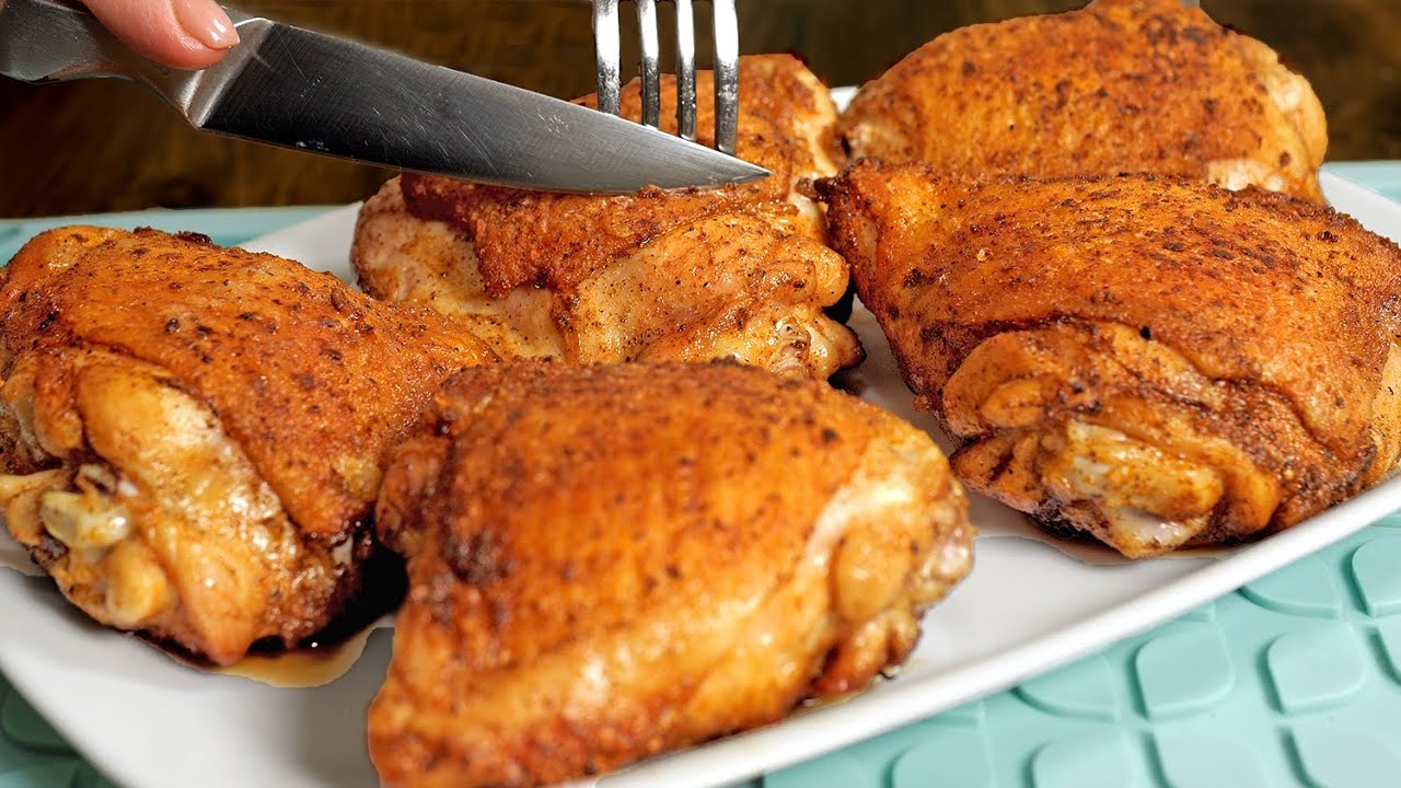 🔥💯 Сковородка и 30 минут! 😋Божественные куриные бедра в соусе. 🤩МЕГА ПРОСТОЙ РЕЦЕПТ. АСМР