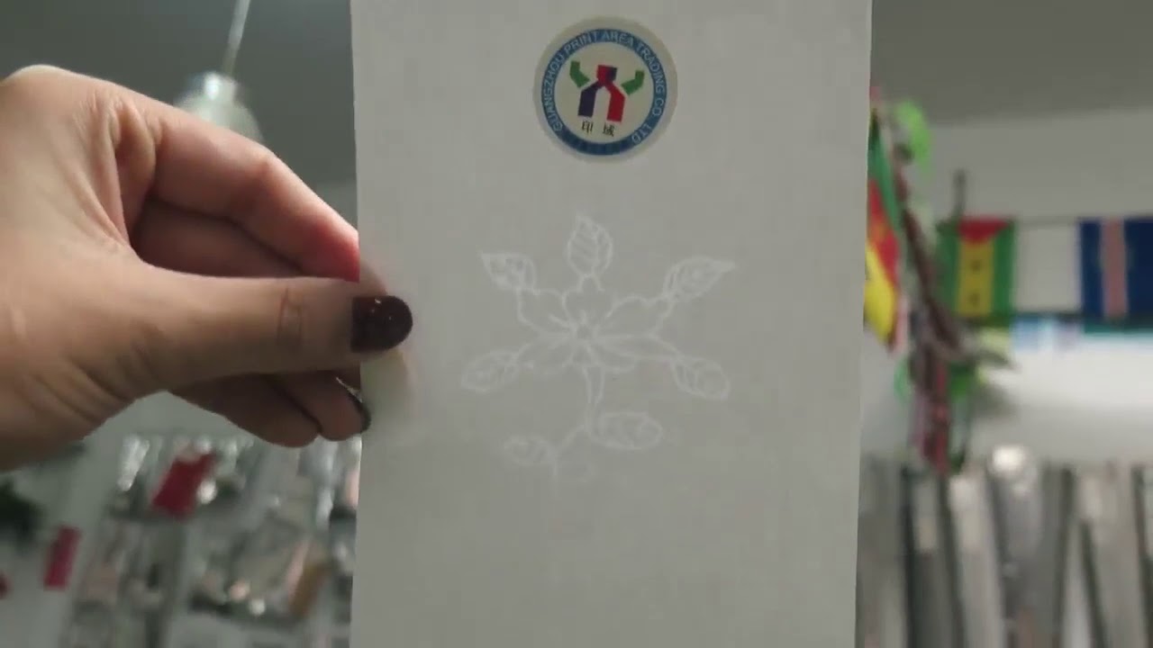 how to use white and black watermark ink printing on the paper