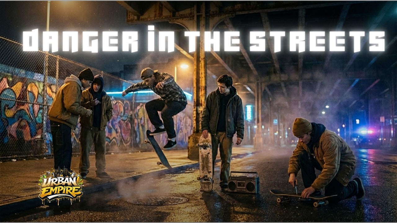 DANGER IN THE STREETS (OFFICIAL VIDEO) 🔥 | Urban Empire | Skate Street Culture Vibes