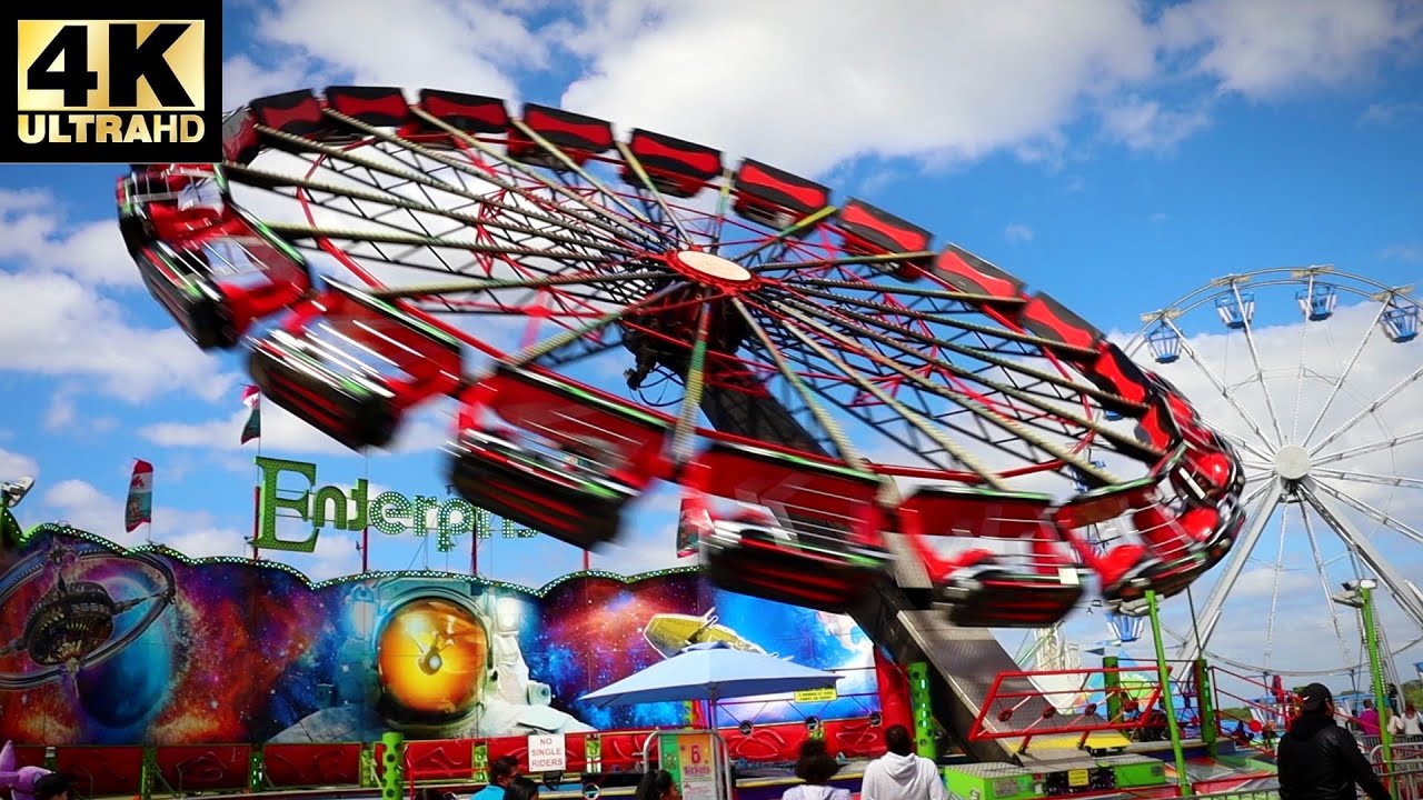 Off Ride Footage at the 2022 Central Florida Fair! Super Cyclone + Enterprise!