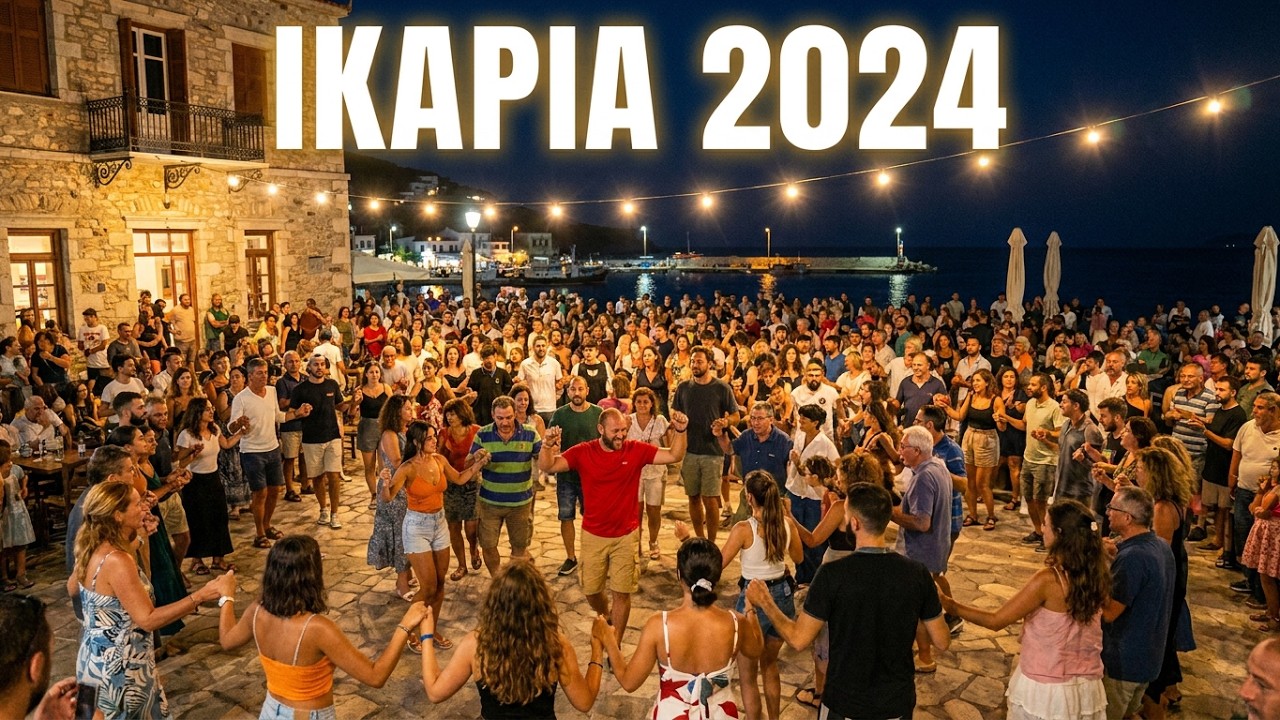Greece Ikaria Magic Island Evdilos Port, on 2024 Aganta band Best Live Best Dancing Fest FULL HD