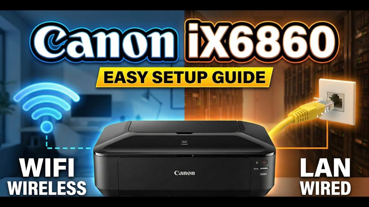 Canon iX6860 Easy WiFi & LAN Connection Setup