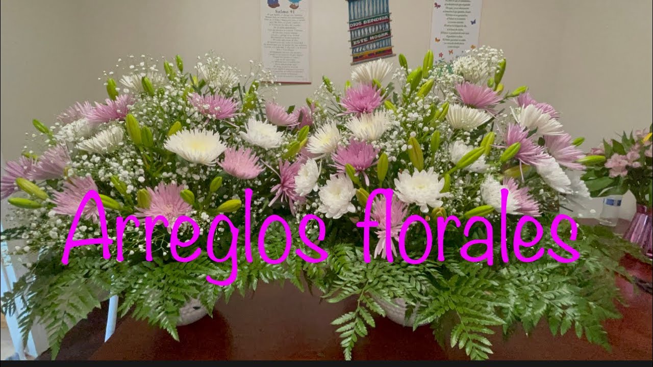 arreglos florales de LILIS y CRISANTEMOS paso a pasa “para la iglesia”