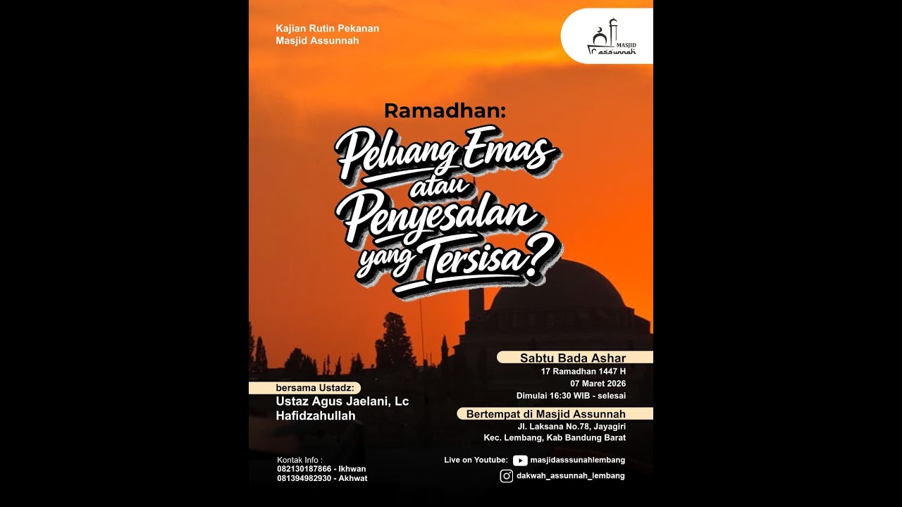 Ramadhan: Peluang Emas atau Penyesalan yang Tersisa?