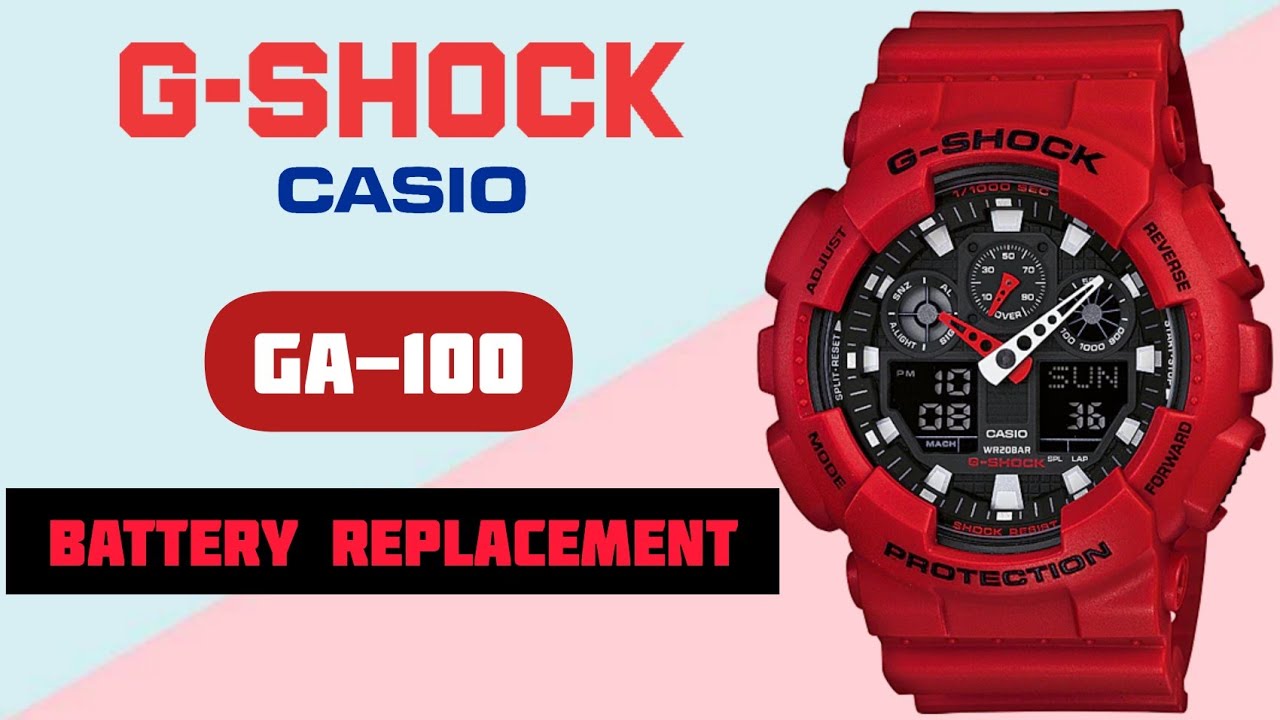 How To Change a Battery and Time Setting G-Shock GA-100 Watch | Watch Repair Channel | SolimBD