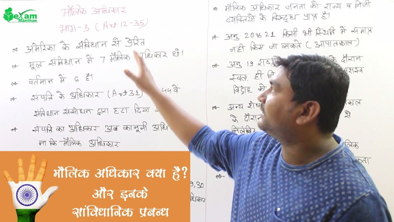 Constitution Article 12 to 35 - मौलिक अधिकार | Fundamental Rights | Rights In Constitution