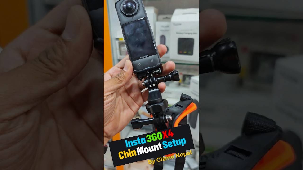 Insta360 X4 Chin Mount Setup. Part 85 #gizmonepal #actionnepal #insta360x4 #chinmount #setup #shorts