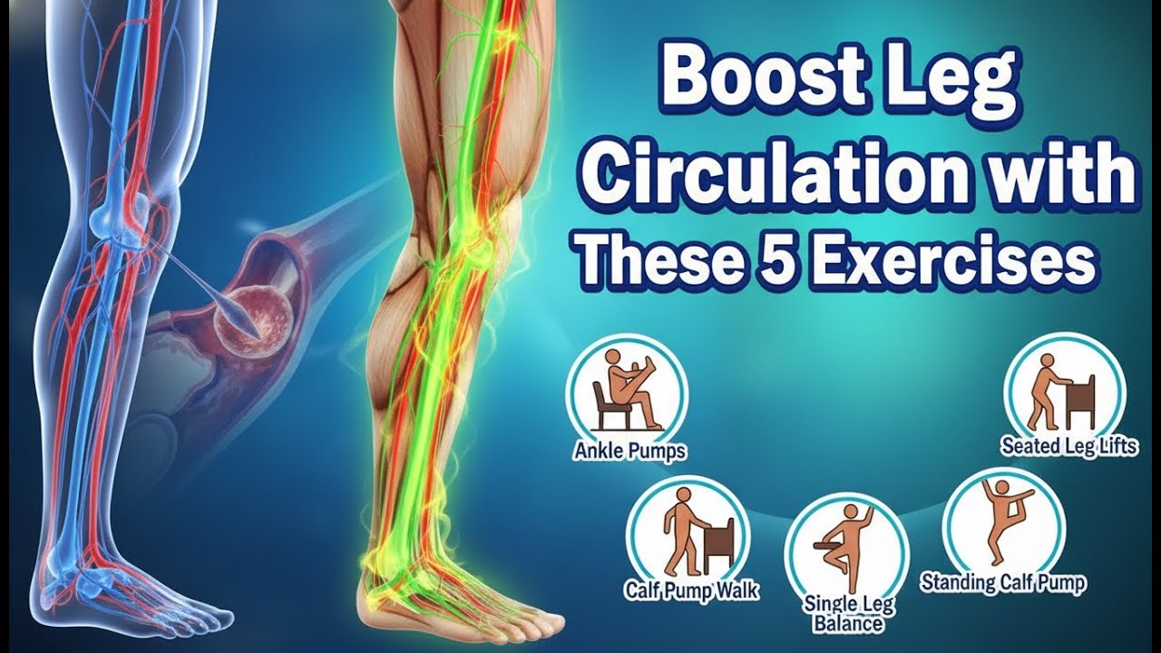 Over 50?  5 Best Leg Exercises for Better Circulation! Senior Fitness