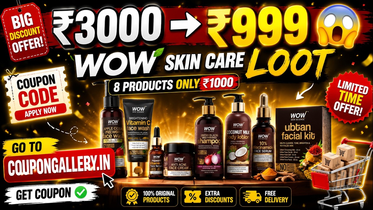 WOW  Skin Care Coupon Code LEAKED | ₹3000 Products Only ₹1000 | WOW Secret Deal