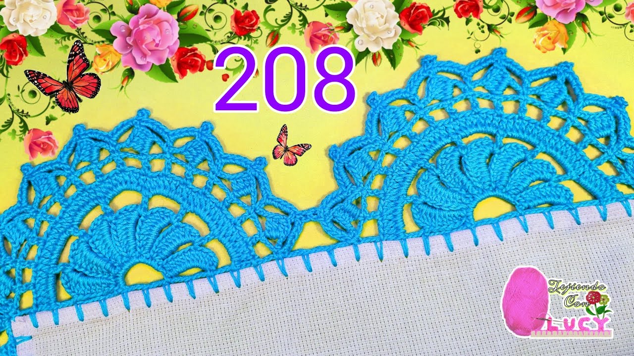 PUNTILLA 208/  Puntilla de una sola vuelta. Fácil, sencilla y bonita  Ideal para principiantes🧵🧶