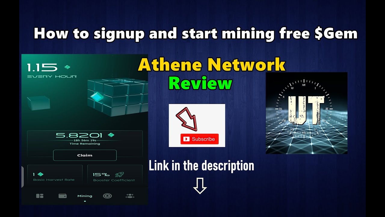 Athene Network Review | How to start mining free Gem daily.