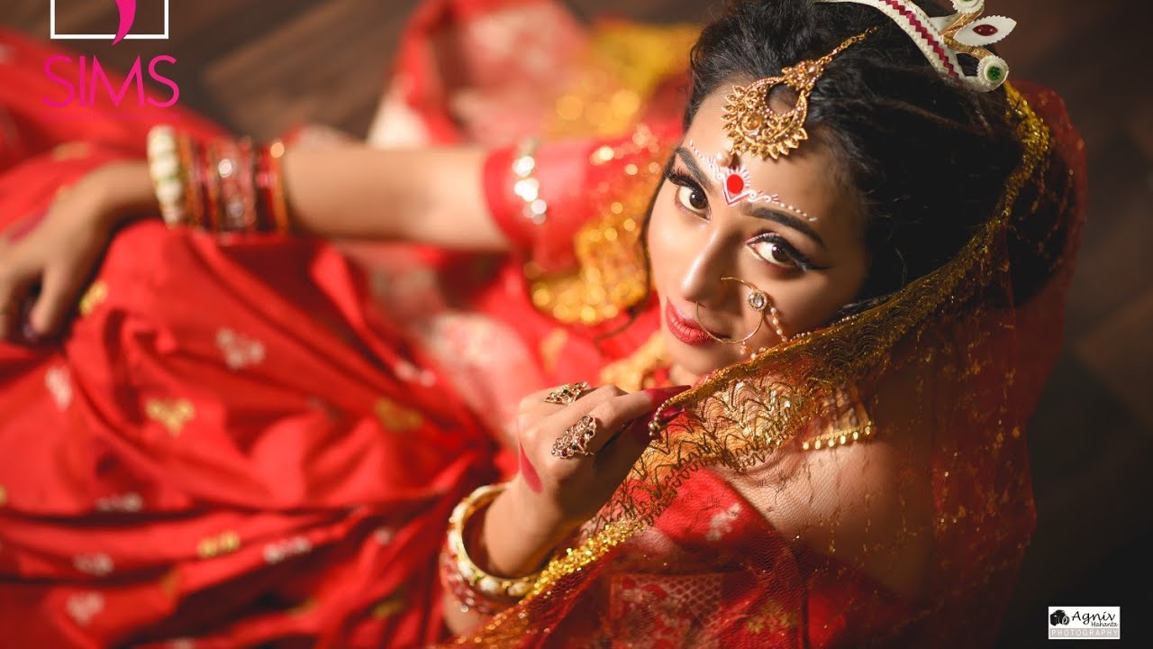 Bengali Bride makeover video//Bridal Photoshoot//SIMS//Agniv Mahanta Photography