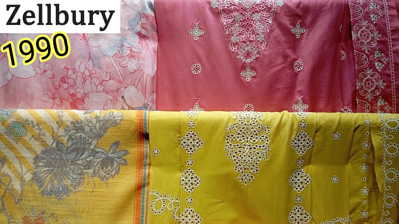Zellbury new unstitch collection 2025||zellbury chikankari collection 