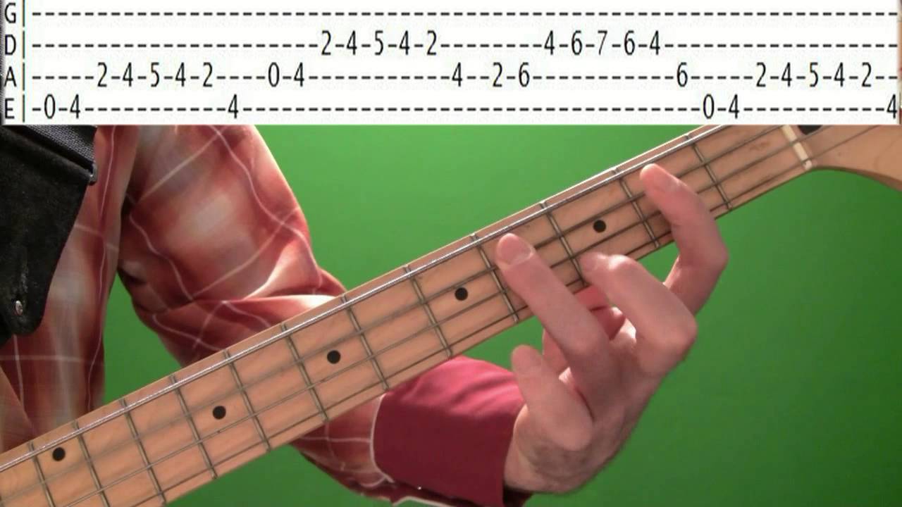 Bass Guitar Lessons - Rockabilly Blues Bassline with Tabs