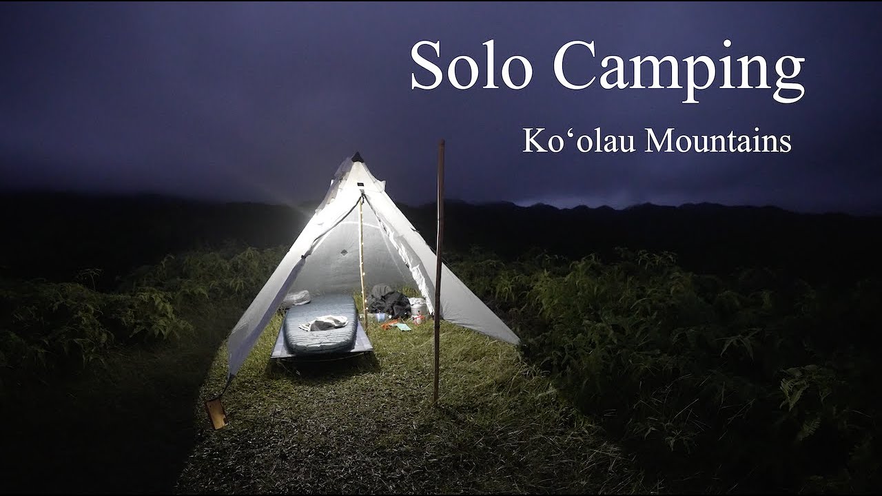 Solo overnight camp in the Koʻolau mountains. ASMR and cooking