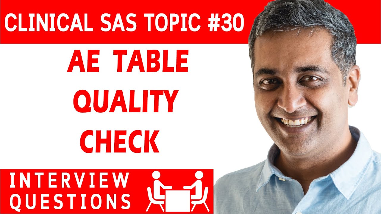Clinical SAS Interview question 30 - ADVERSE EVENT TABLE QUALITY CHECK