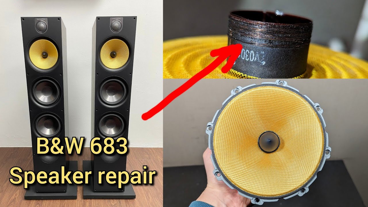 Ремонт акустики динаміків Bowers & Wilkins 683 перемотка ремонт сч динаміка B&W LF 26247