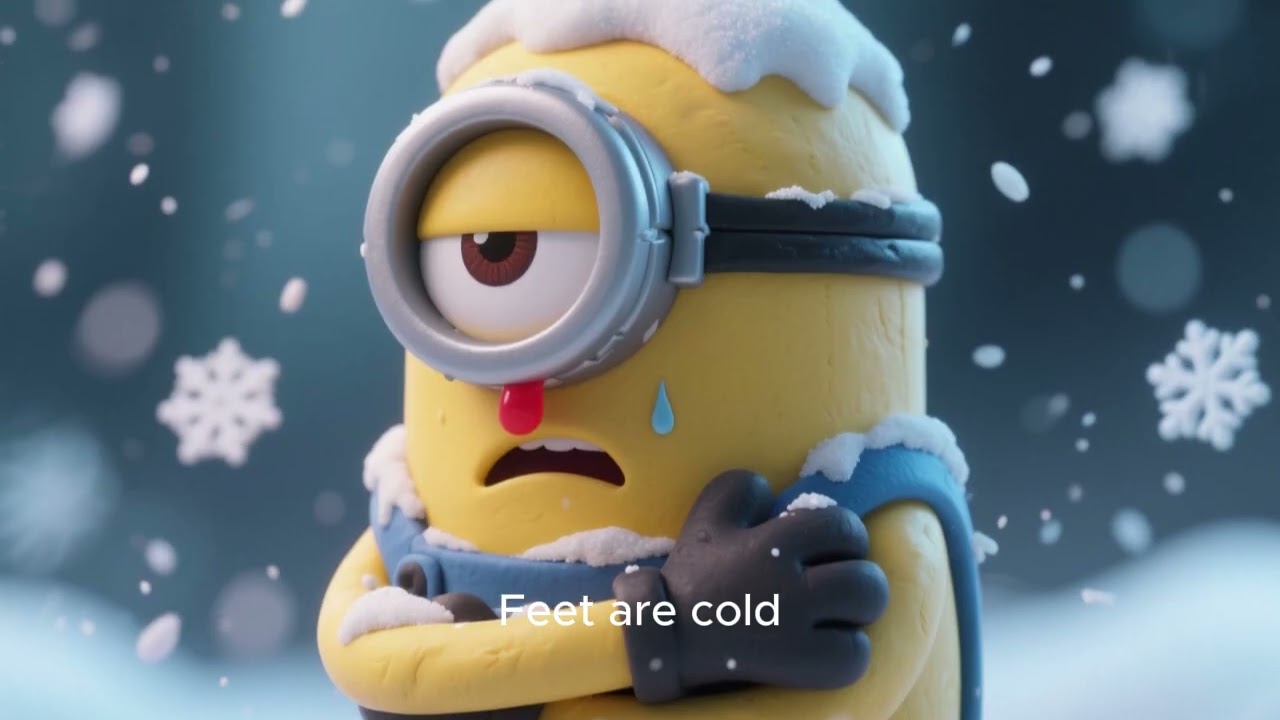 Minions Discover Snow for the First Time(story) ---- Kids laugh and learn videos