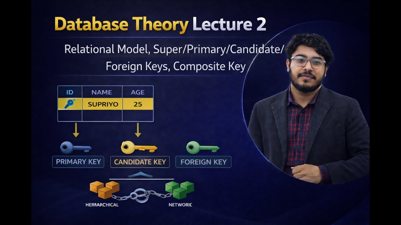 Database Theory Lecture 2 | Relational Model, Super/Primary/Candidate/ Foreign Keys, Composite Key