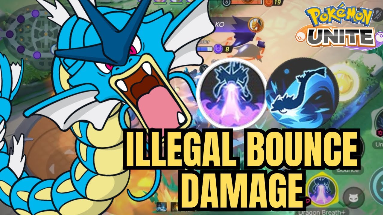 IN THIS VIDEO REAL USE OF GAYARADOS BOUNCE MOVESET #gyarados #pokemonunite 