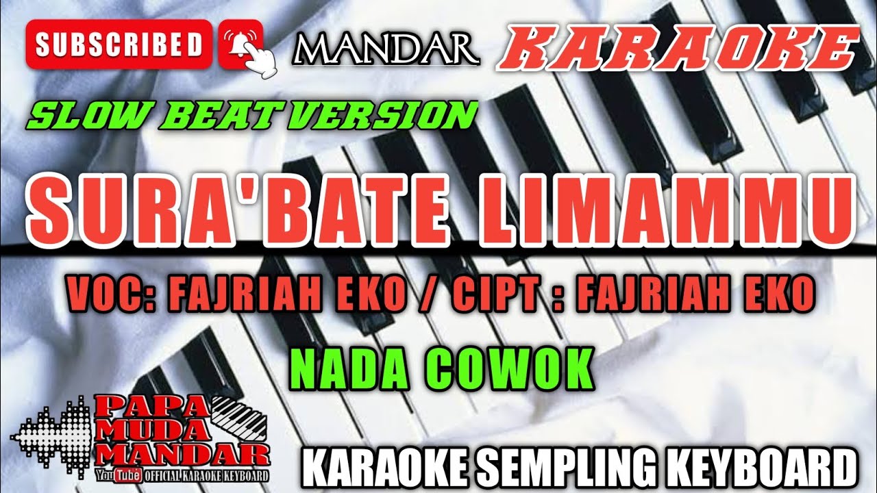 KARAOKE SURA BATE LIMAMMU/NADA COWOK