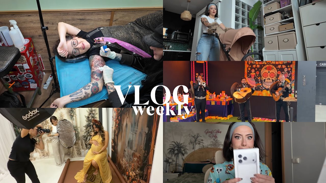 VLOG | mi tatuaje más doloroso, fotos premamá increíbles y Día de Muertos con mariachis 🌮📸🤰🏻