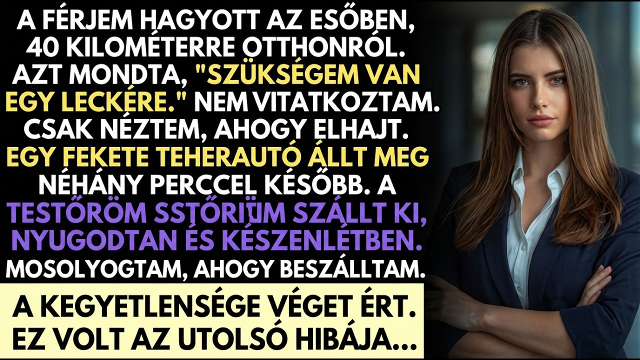 A férjem esőben hagyott „leckéztetni”—nem számított a testőrömre.